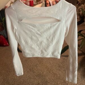 Elegant White Long Sleeve Women's Top